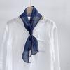Retro Rain And Dew Striped Small Bow Tie Literary Versatile Women'S Summer Neck Protection Scarf Accessories Silk Korean Version