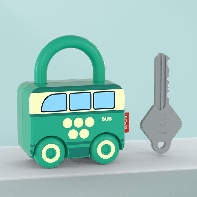 Baby Learning Lock With Key Car Games Montessori Educational Toy Number Matching Lock Toys Sensory Toys For Kids 1 2 3 Years