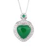 Jewelry Heart Pendant Chalcedony Necklace Birthday Gift Main Stone