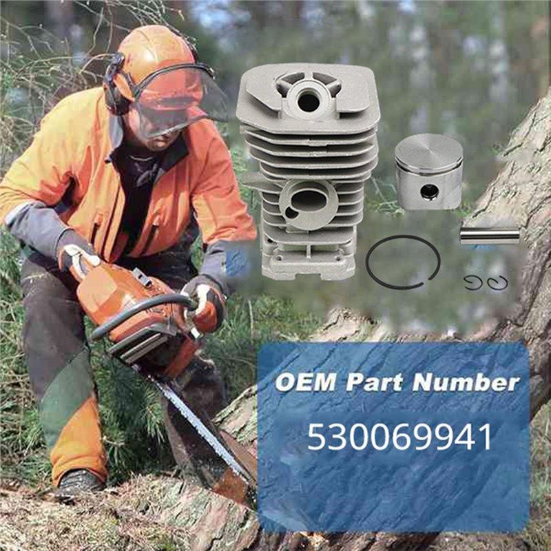 T21C 38Mm Cylinder Piston Ring Pin Kit For 137 Chainsaw OEM Replacement 530069941 Chainsaw Repair Parts