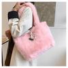 Women's New Plush Bag Large Capacity Fashionable All-matching Hand Carrying Fluffy Cute Girl Shoulder