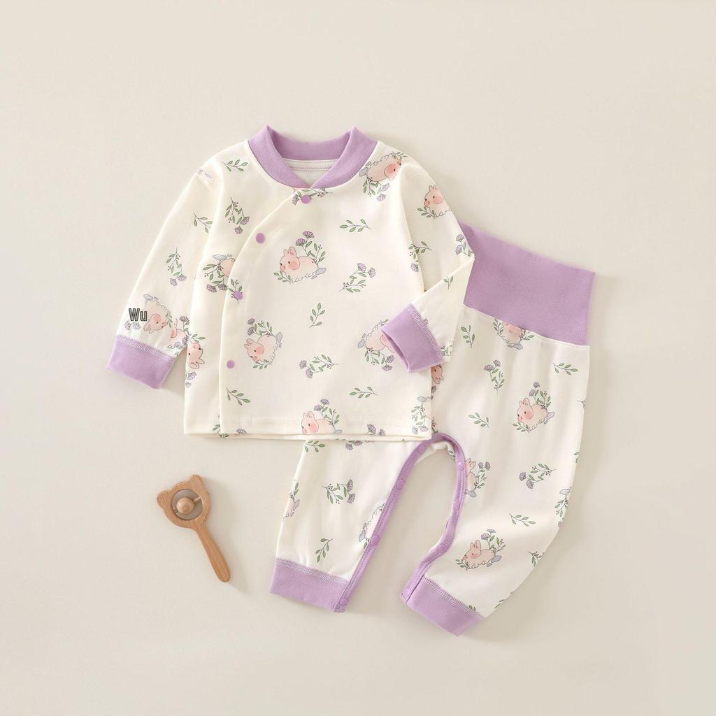 Neugeborenen Reiner Baumwolle Herbst & Frühling Hochtailliert Bauchschutz Outfit