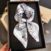 2026 New Floral Printed Square Scarf Women's Spring and Summer Polyester Fiber Scarf Fashion Bag Ribbon Hair Bands Bandana