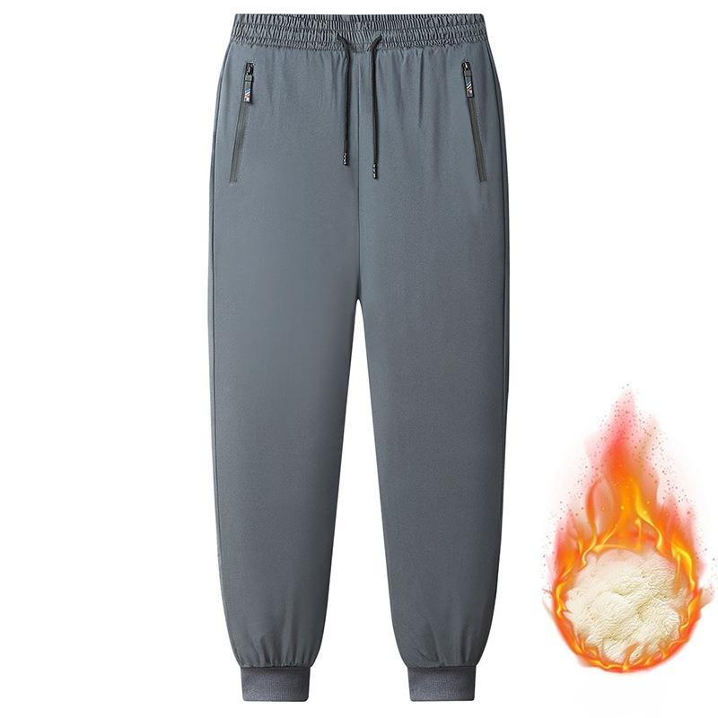 Pánské nepromokavé, větruodolné, zimě odolné termální kalhoty s fleecovou podšívkou a ochranou kolen pro cyklistiku