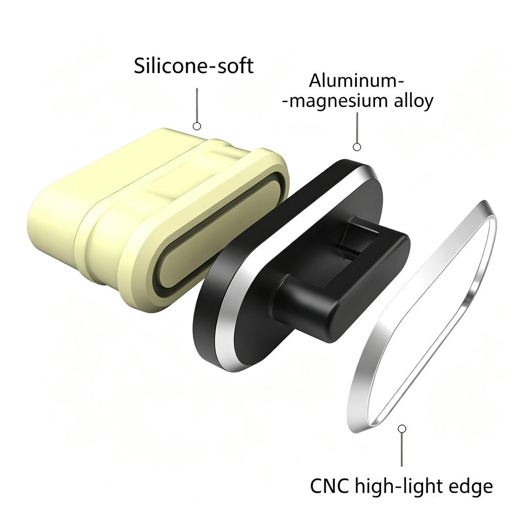 6/1Pcs Type C Charging Port Protector Stopper Cap Cover DIY Dust Plugs Pendant for iPhone 17 Samsung Anti-Dust Plug with Hole