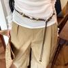 Wooden Bead Decorative Waist Belt Hand-Woven Slenderizing Waist Rope  for Dress and Jeans
