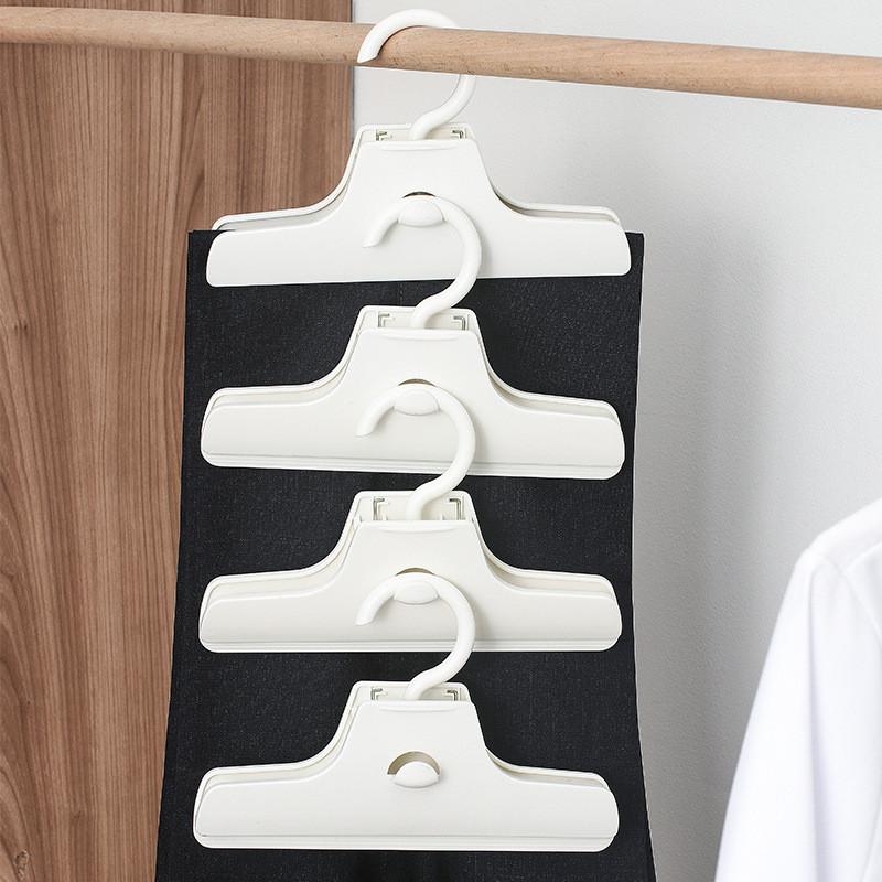 Coat Clothes Plastic Hanger With Strong Clamp For Wrinkle Prevention Storage And