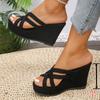 Fashion Women Sandals Summer Shoes Slope Heel New Thick Platform Soled Slippers Anti Slip Fashionable Women Cool Women Wedge Sandals