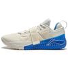 Li Ning Fury Textile, TPU Slip Resistant Abrasion Resistant Low Top Basketball Shoes Men's White Blue ABFT019-9