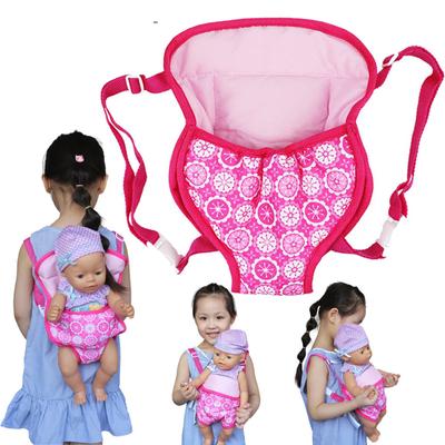 Baby Plush Carrier Backpack Doll Accessories Front/Back Carrier With Straps Fits 15 To 18 Inch Dolls