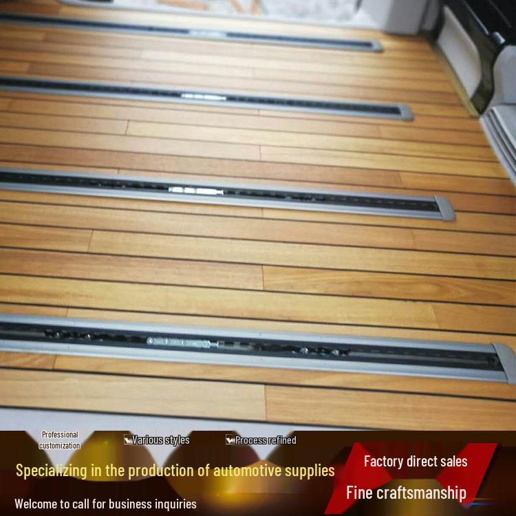 Teak Wood Floor Upgrade for Shanghai RV and MPV Business Car Interiors