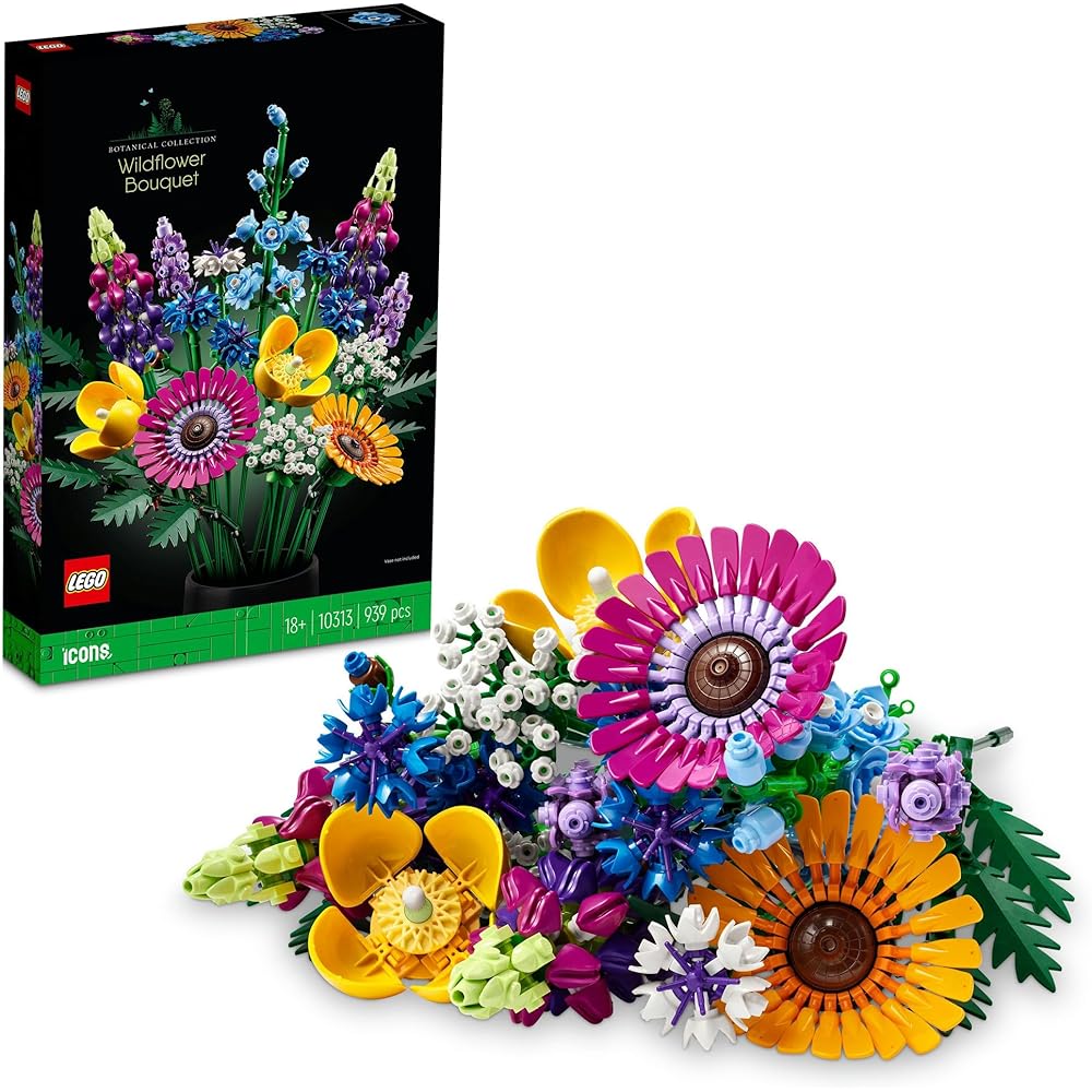 LEGO Botanical Wildflower Bouquet Building Toy for Home Decor and Gifts 10313