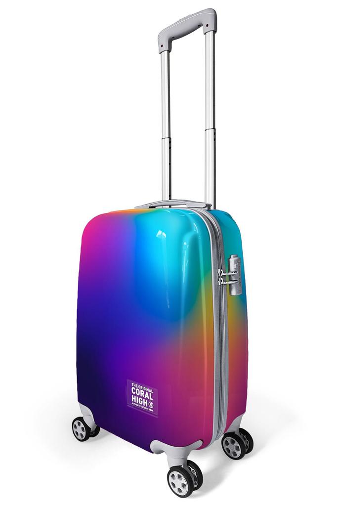 coral high Colorful Patterned PC 3-Piece Suitcase Set 16820