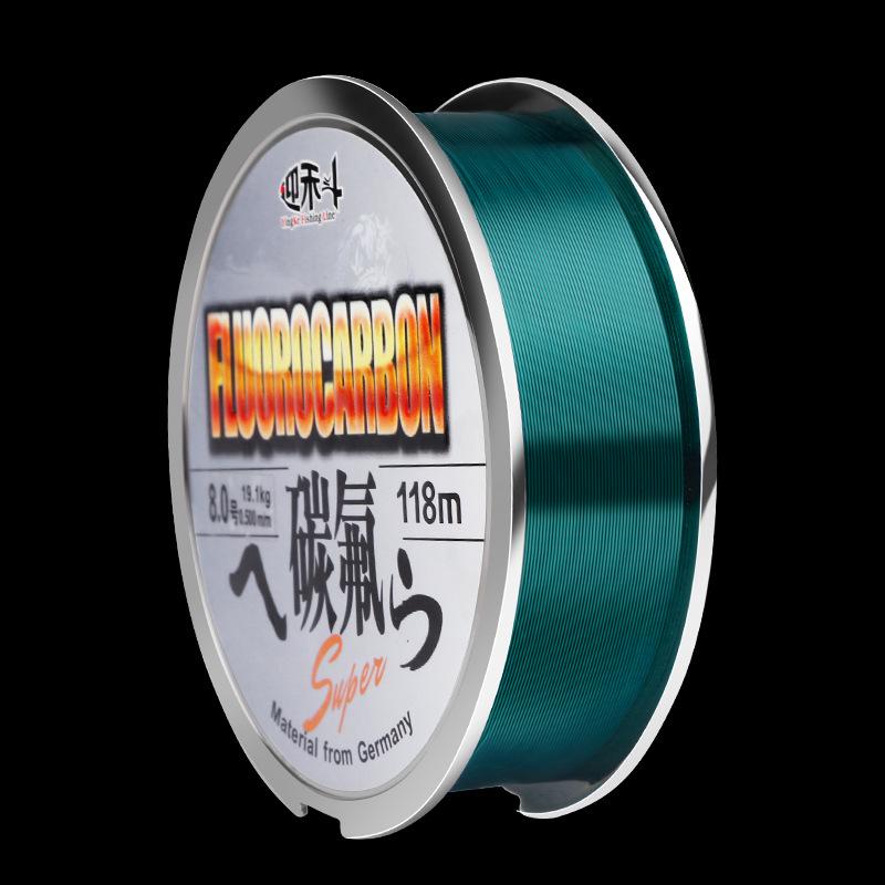 

100m Ultra-Soft Carbon Fiber Fishing Line - Strong, Genuine Leader for Sea Rods No. 5 темно-зелений колір