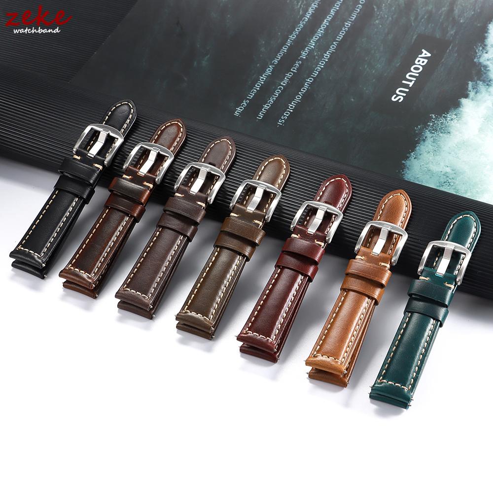 Vintage Braunes Kalbslederarmband Retro Ölwachs Echtes Leder Uhrenarmband für Seiko für Rolex Business-Armbänder 20mm 22mm 24mm Armband