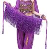 Trajes de danza del vientre para mujer, borlas de lentejuelas, pañuelos de cadera con cuentas, cadenas de cintura, vestidos de baile