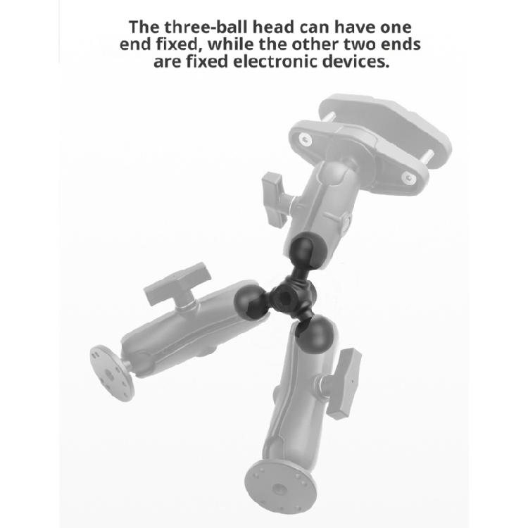 View-Adjusting 2-Ball Base Mount for Fish Finder and Navigation Use, 1.5 Inch 38Mm Round Base for Supported Hardware Arrangements in Vehicles