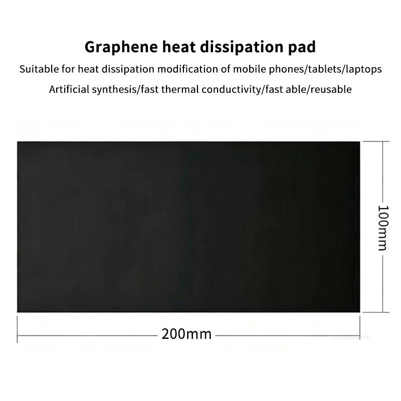 High Thermal Graphene Cooling Sticker Efficient Heat Dissipation Film for Laptop Phone Camera Drone Accessories blackT0.1