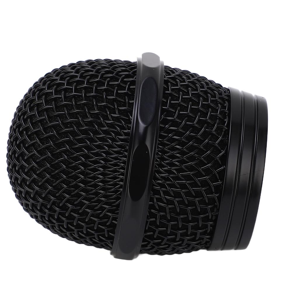 Microphone Ball Head Mesh Grill Stainless Steel Mic Mesh Cover Replacement Black