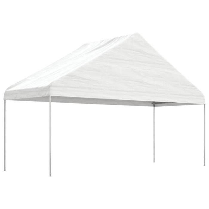 VidaXL Belvédère avec toit blanc 8,92x5,88x3,75 m polyéthylène 3155520
