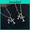 Unique Twisted Chain Long Cross Necklace For Women Crafted From Superior Alloy For A Luxurious Touch