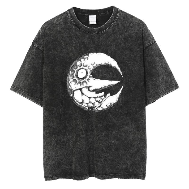 Soul Eater Manga T Shirt Death the Kid Print Tshirt Vintage Washed Streetwear Women Clothes Oversized Cotton Tee Shirt