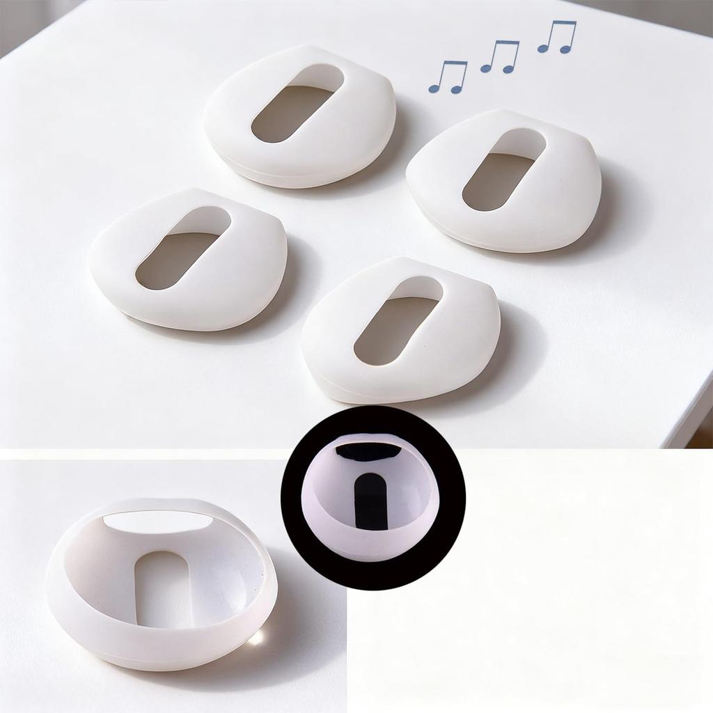 2 Pairs of Silicone Earbuds for Wireless Ideal for Sports and Everyday White (4 Pieces) Anti-Fall Earphones, Use, Ambidextrous, Rechargeable,