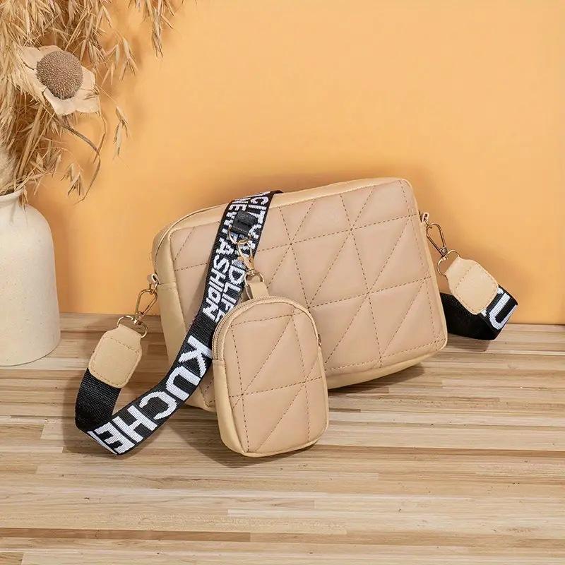 Storage bag two-piece set new bag women's fashion mobile phone bag large capacity diamond shoulder bag