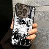 Bleach Anime Ichigo Kenpachi Plating Phone Case For Iphone 16 17 Pro Max Air 16E 14 15 Plus 12 13 Mini Anti-Fall Airabag Cover