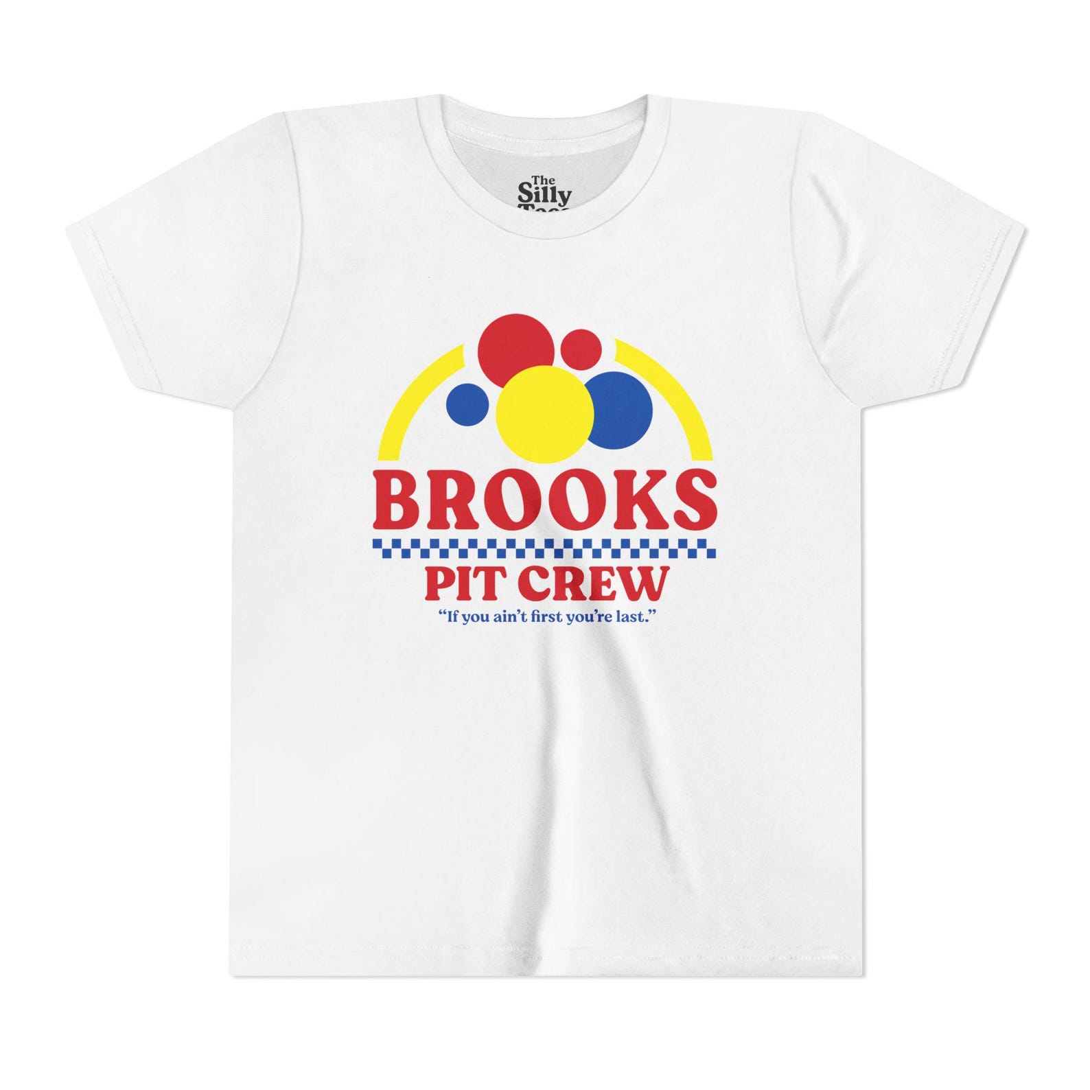 Brooks Pit Crew Youth Tee – Kids Graphic Shirt 4XL