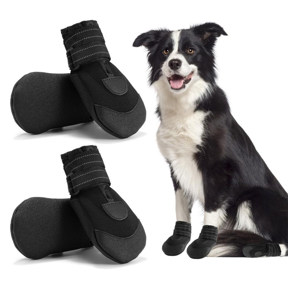Adjustable Waterproof Dog Boots Wear-Resistant Dog Foot Cover Soft Sole Dog Socks Boots  Walking