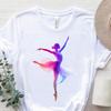 Colorful Ballerina Silhouette Shirt, Watercolor Ballet T-Shirt, Ballet Dancer Gift, Ballet Girl Shirts, Dancer T-Shirt, Funny Ballerina Tee