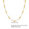 Necklace for Gold Stainless Simple Ball Casual Birthday Gift [Deelfel] Women, Beads, Chain, Steel, Design, Accessory,