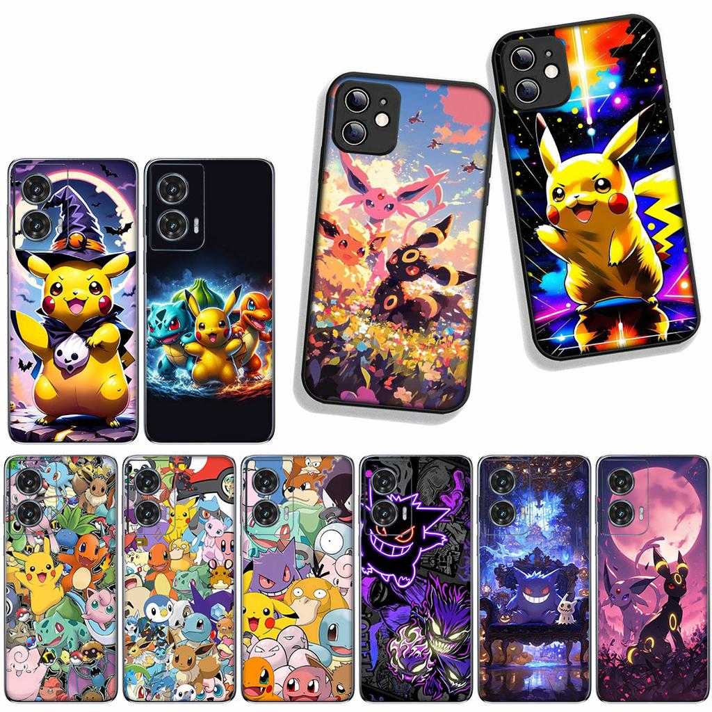 For Motorola Moto G04 G13 G14 G45 G22 G23 G20 G32 G34 G35 G64 G82 G84 G53 G60 E14 E15 E13 Case P-Pokemons GO P-Pikachus Gengar