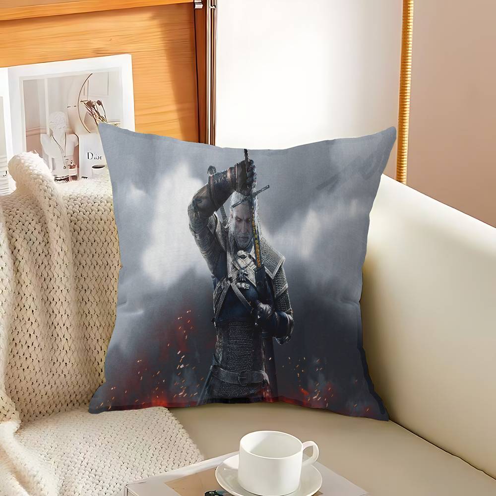Game The W-Witchers Office Cushion Pillowcase Car Cushion Cover45X45CM Lumbar Pillowcase Sofa Pillowcover