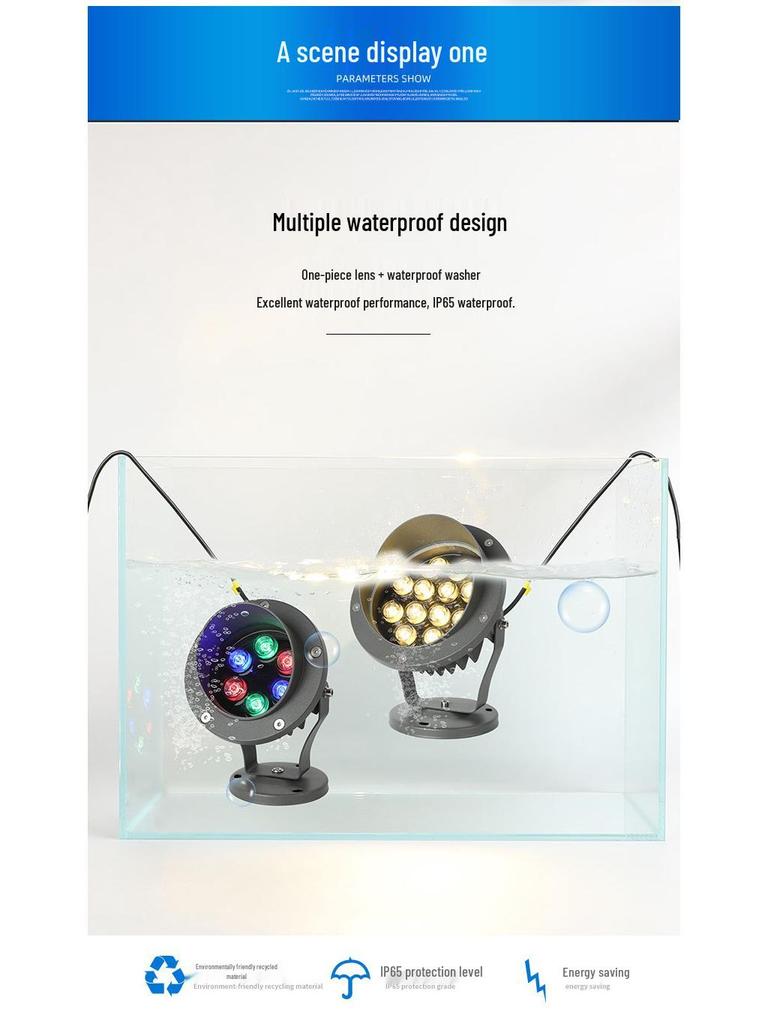 Outdoor Waterproof Tree Spotlight, Garden Floodlight, Landscape Light, Ground Plug Lawn Light