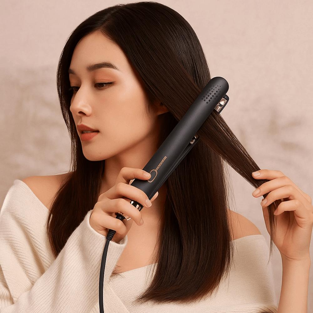 Negative Ion Hair Straightener Quick Heating Curling Iron Corn Hair Flat Iron Salon