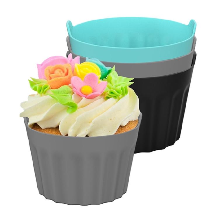 Pack of 2 Silicone Ramekins Air Fryers Kitchen Tool Eggs Cooker Poachers