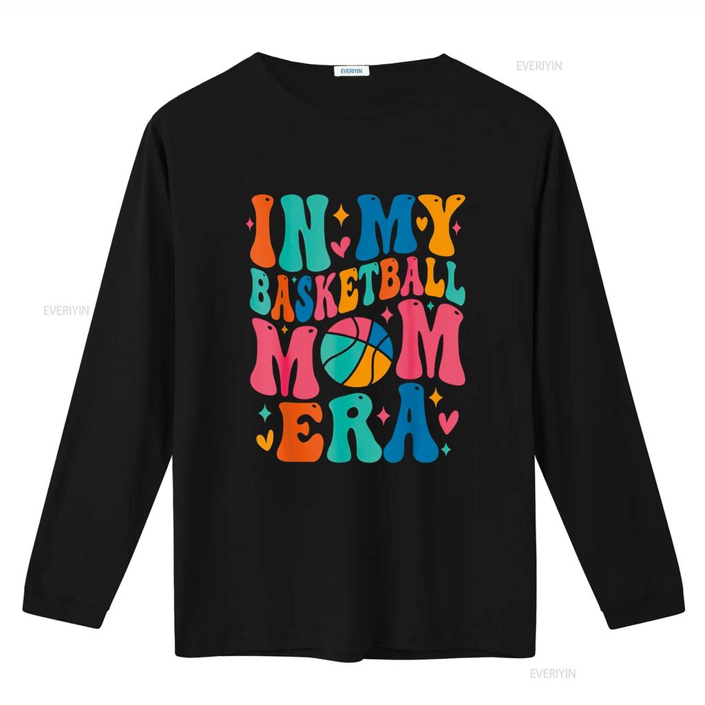 Groovy In My Basketball Mom Era Mama Mother T Shirt Vintage Washed Graphic Comfortable Top For Everyday Wear Stylish Unisex