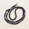 6mm Black Matte Onyx Hematite Carving Bead Men's Necklace Beaded Pendant Necklace Punk Handmade Jewelry Gifts