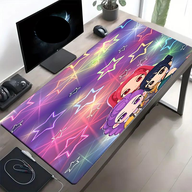 KPop Dämonenjäger Druck Mauspads, Rutschfeste Schreibtisch-Tastaturmatte, für PC Laptop Gaming Arbeiten Tägliche Nutzung, Coole Festival-Überraschungsgeschenk