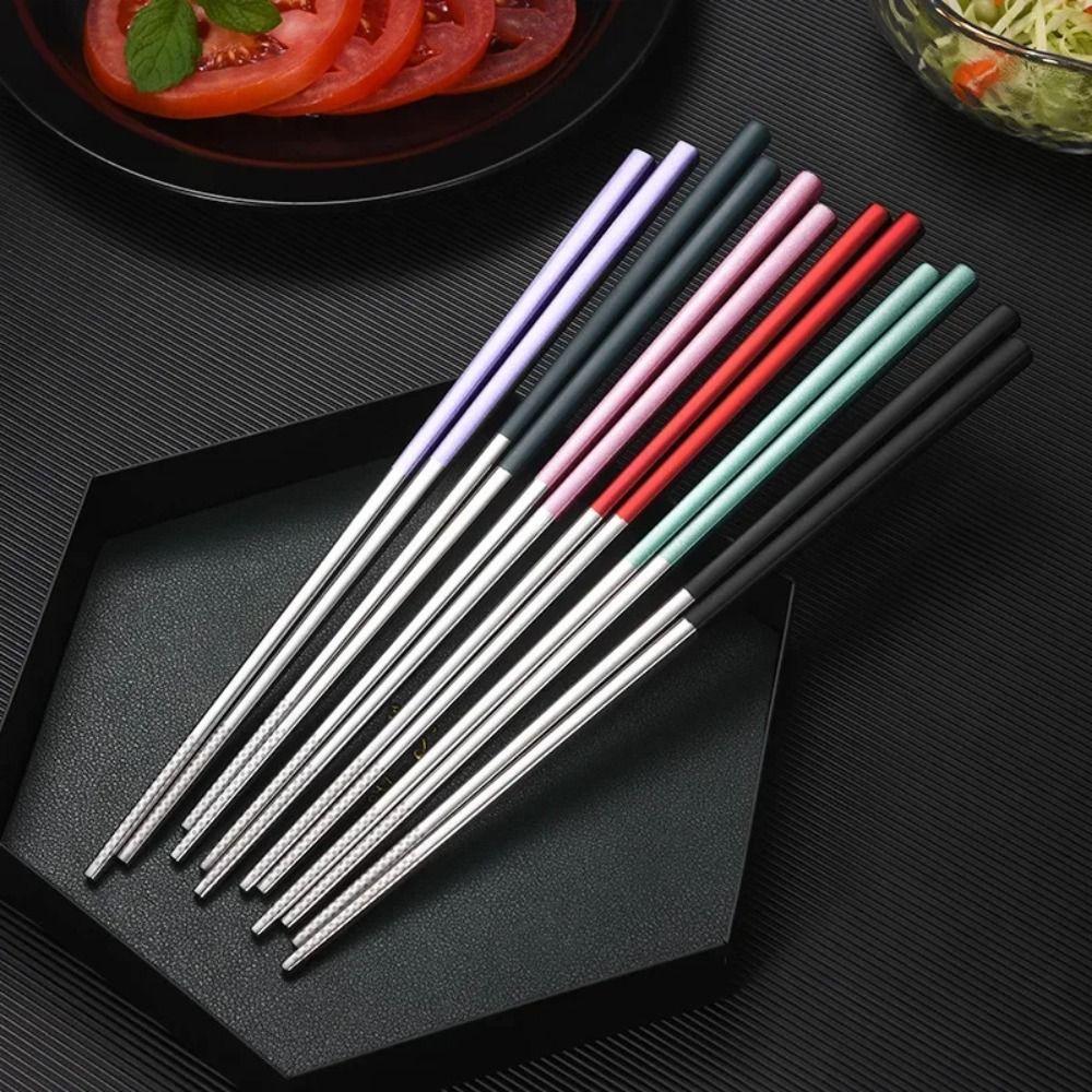 Portable Lunch Tableware 304 Stainless Steel Dinnerware Set Chopstick Lunch