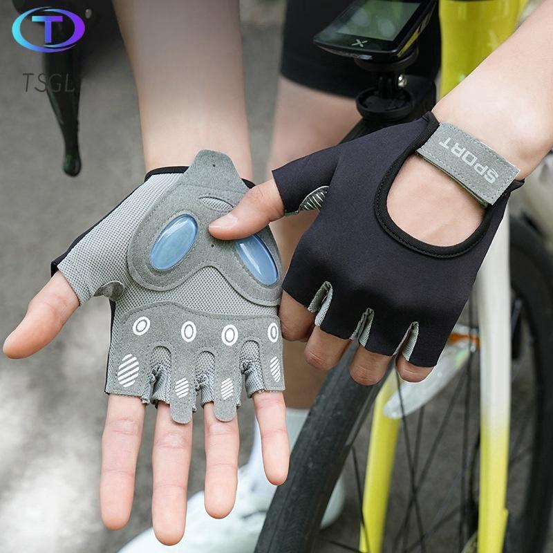 Pink Cycling Fingerless Gloves Women Men Summer Spring Gym Fitness Breathable Non-slip Yoga Sport Fishing Bicycle Gloves