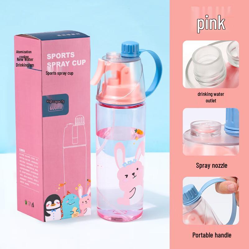 Kids  Cartoon Spray Water Bottle 600ML