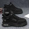 Winter Men's Boots Warm  New Plush High Top Trend Cotton Shoes Cargo Shoes Short Boots Lace-up Platform Snow Boots Sneakers