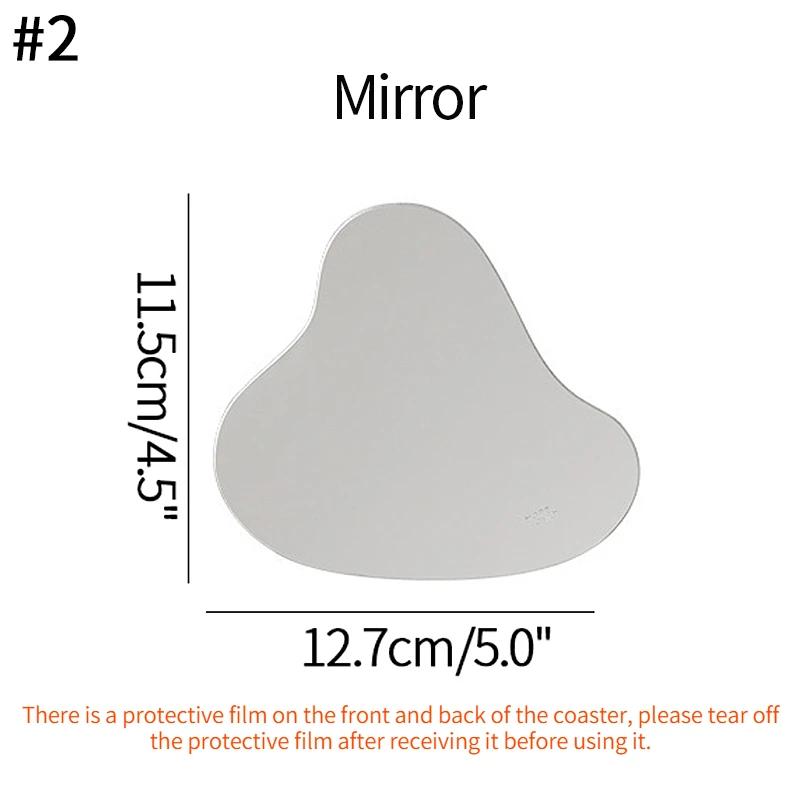 Irregular Acrylic Coasters Clear Mirror Coasters Nordic Ins Simple Table Mat Desktop Decor Ornaments Home Shooting Props