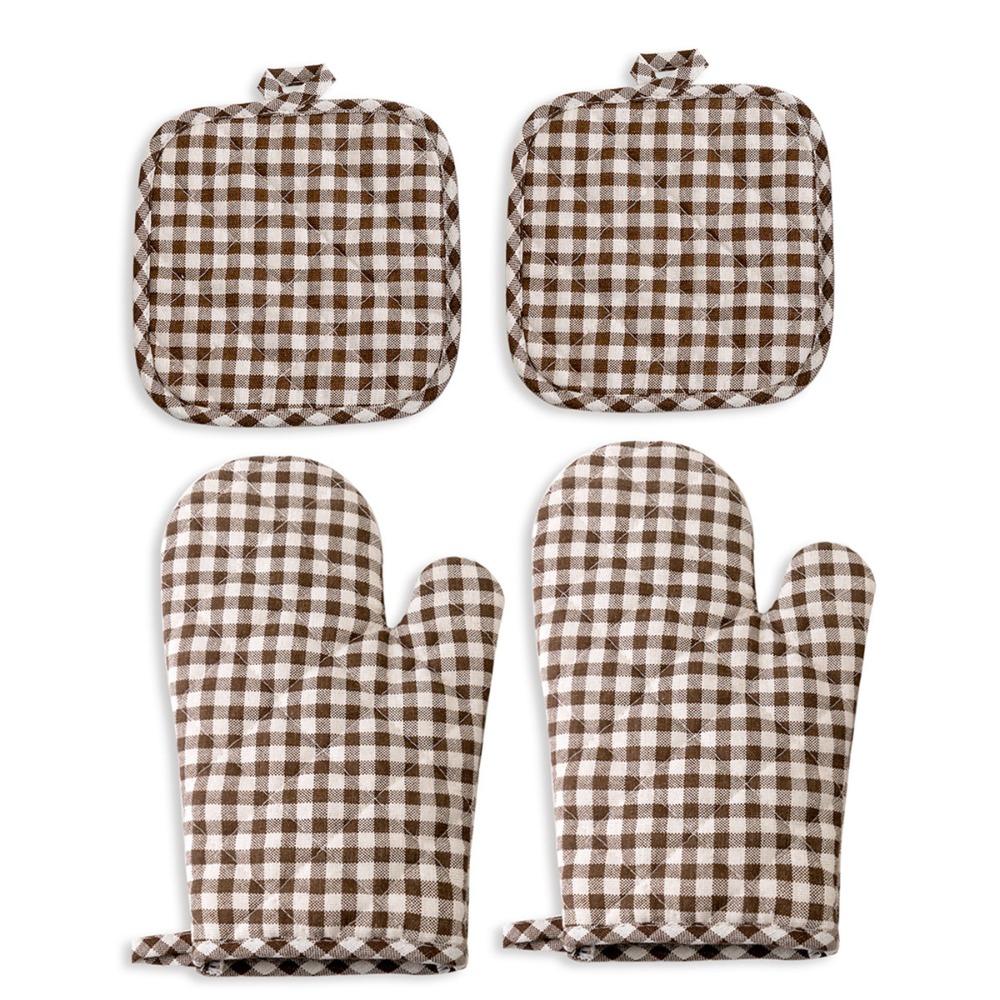 4 Piece/Set Cotton Lining Microwave Mitten Anti Scald Pot Holder Practical Kitchen Gloves Baking