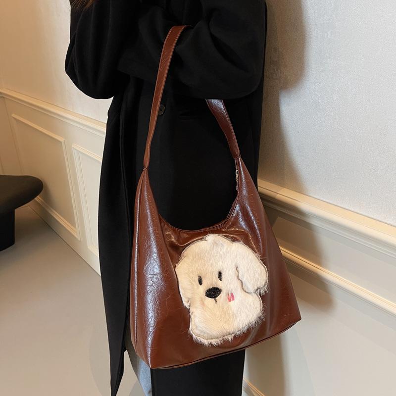 Trendy Fashion High Sense Shoulder Handbag Retro Large Capacity Women'S Tote Bag