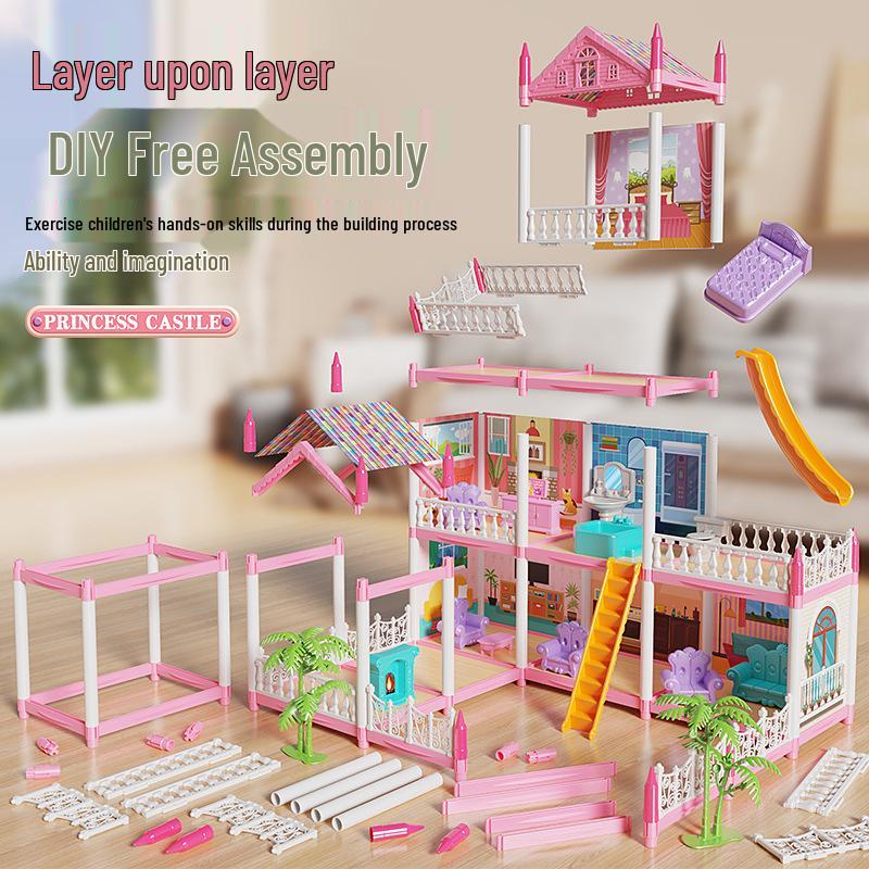 Princess Castle Dollhouse DIY Building Kit for Girls