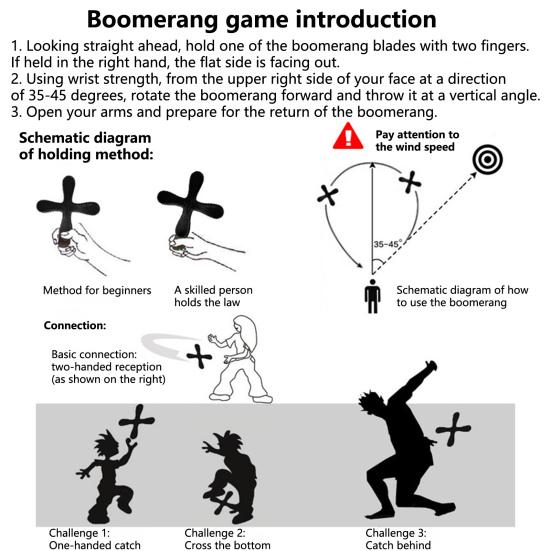 Boomerang Toy Soft EVA 4 Leaves Anti-stress Wear-resistant Vibrant Color Adult-kids Interactive Gift